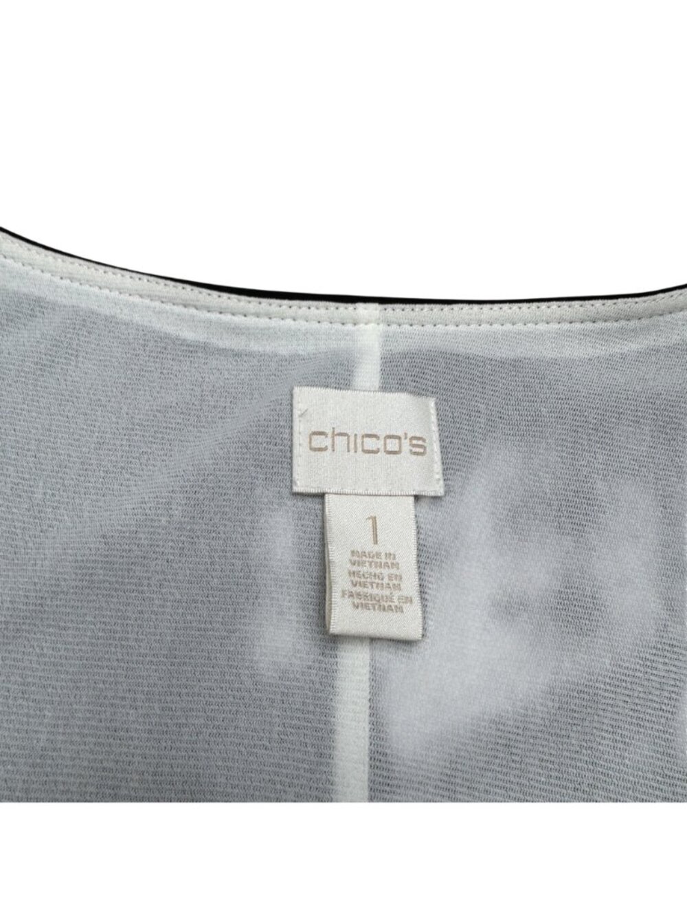 Chico's Women's Sleeveless Maxi Dress Black & White Colorblock, Size 1 (US M) - Picture 6 of 9